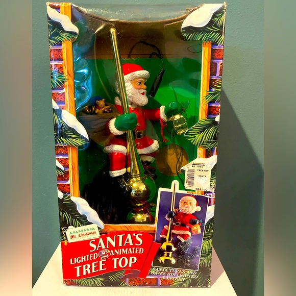 Mr Christmas Holiday Mr Christmas Animated Santa Tree Topper Poshmark